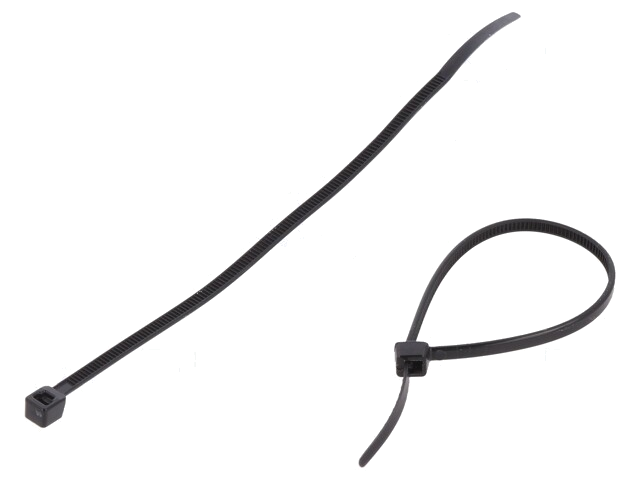 Kabelbinder; L: 120mm; W: 2,5mm; polyamide; 78,5N; zwart; Ømax: 30mm Kabelbinder; L: 120mm; W: 2,5mm; polyamide; 78,5N; zwart; Ømax: 30mm